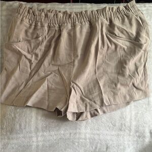 Khaki Pull On Shorts 2x